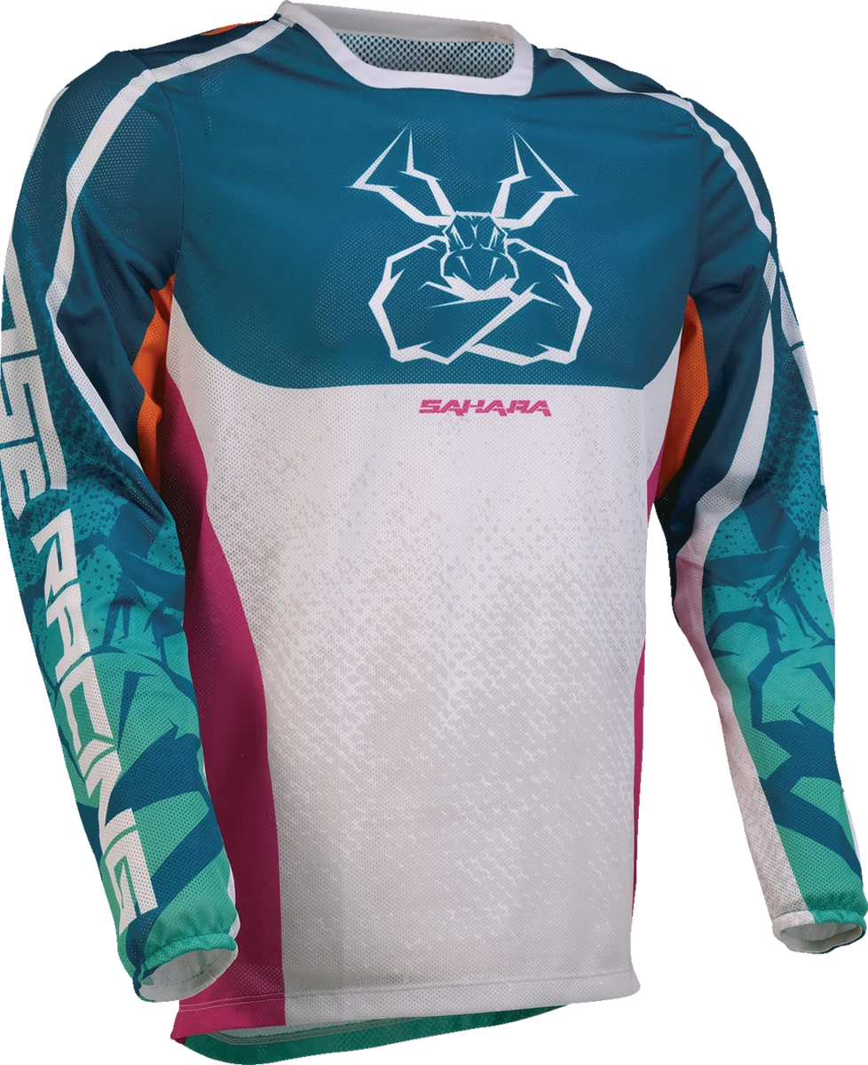 Fast MOOSE OFFROAD Sahara Jersey – Teal Orange Pink – Small 2910-8339 Modern
