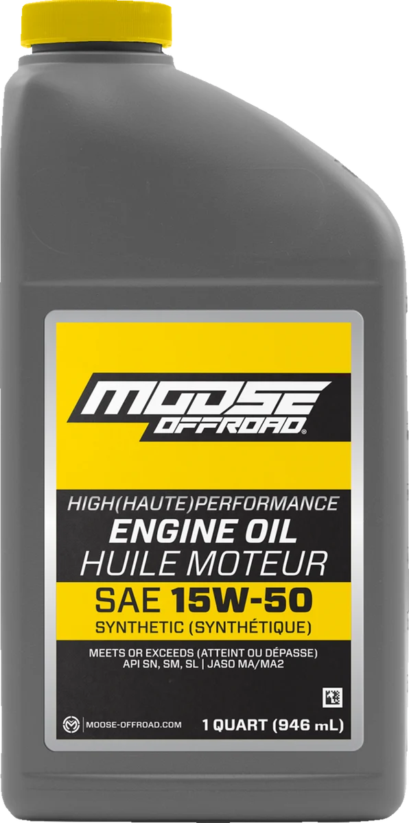 Reliable MOOSE OFFROAD Synthetic Engine Oil – 15W50 – 1 US quart 219382 Professional