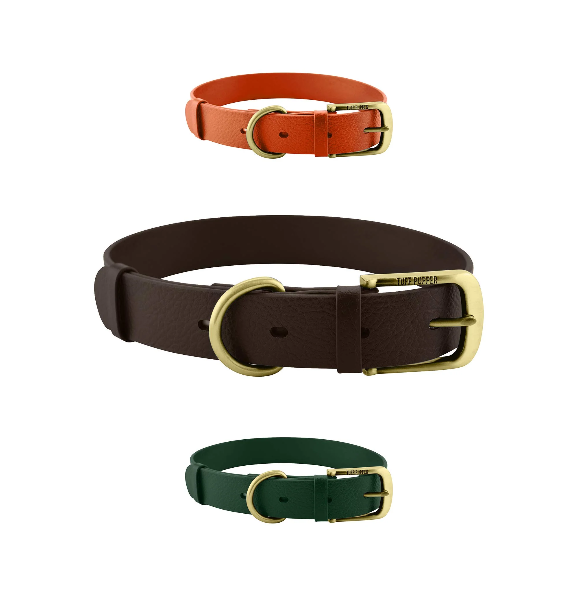 Powerful Tuff Pupper Classic Heavy Duty Dog Collar Waterproof Odor-Proof Rust-Proof Hardware Versatile