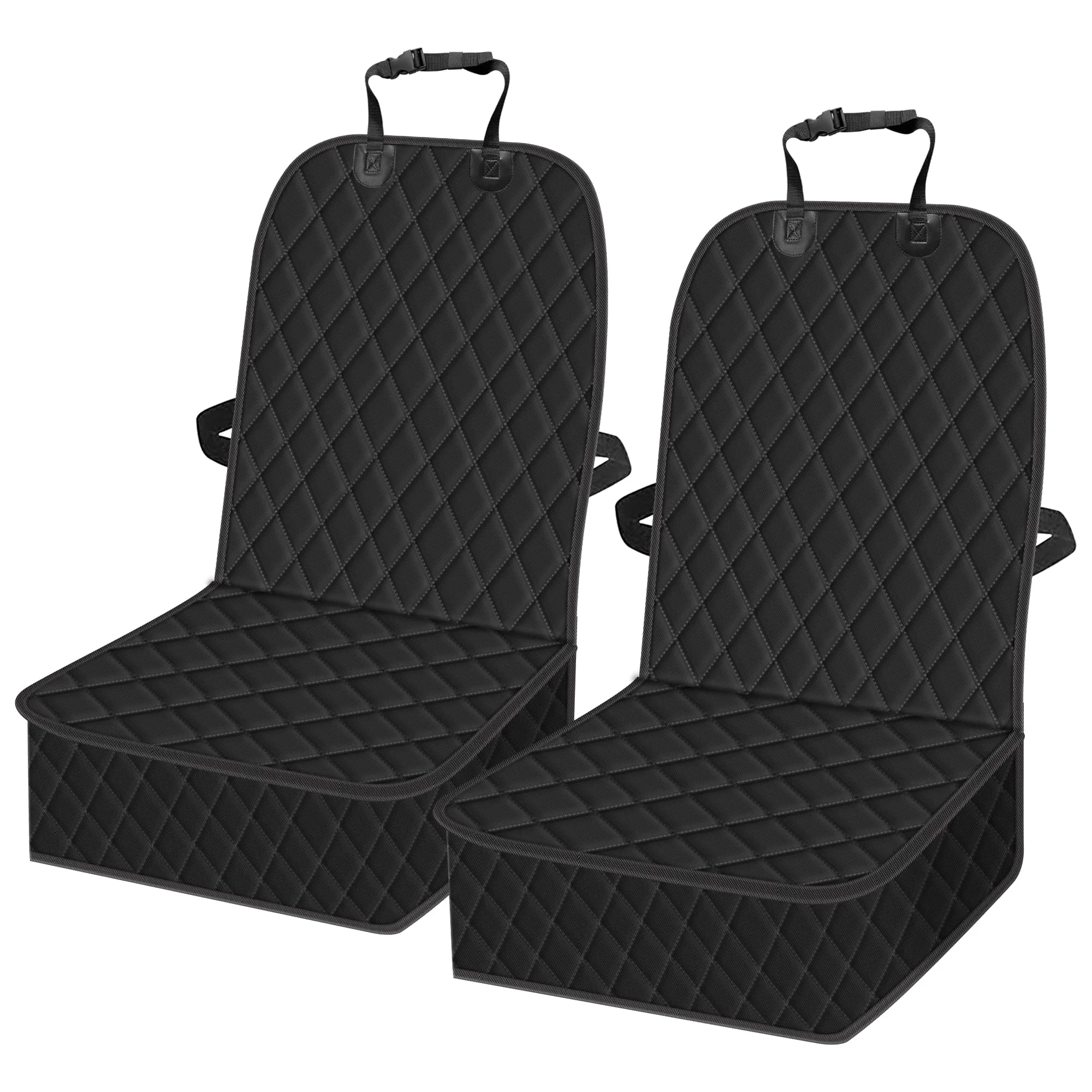 Secure Femuar 2-Pack Front Seat Cover for Dogs – Waterproof Nonslip Scratch-Proof Car Seat Protector Organic