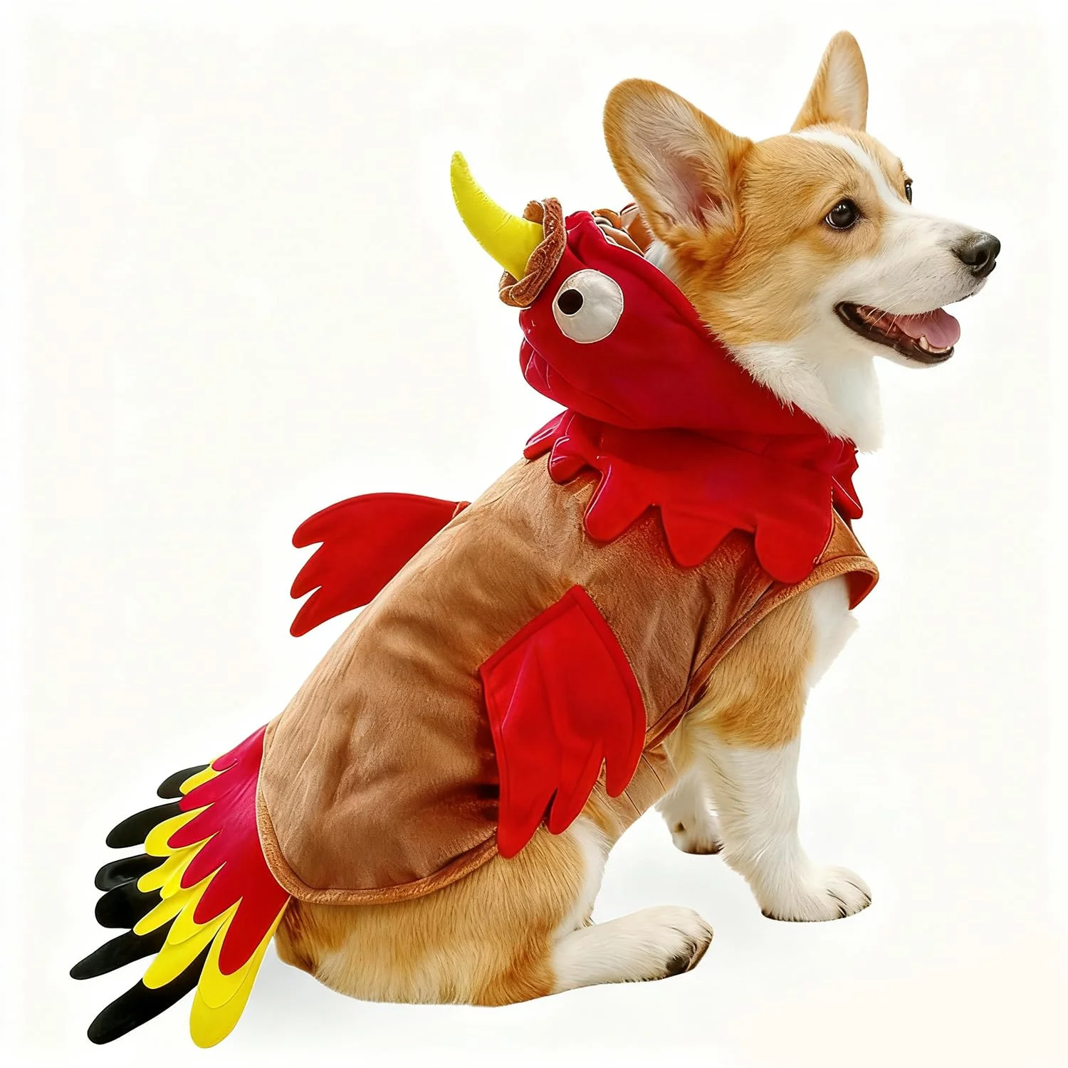 Contemporary T2Y Dog Turkey Costume for Thanksgiving Halloween – Adjustable Velcro Washable 5 Sizes XS-XL Convenient