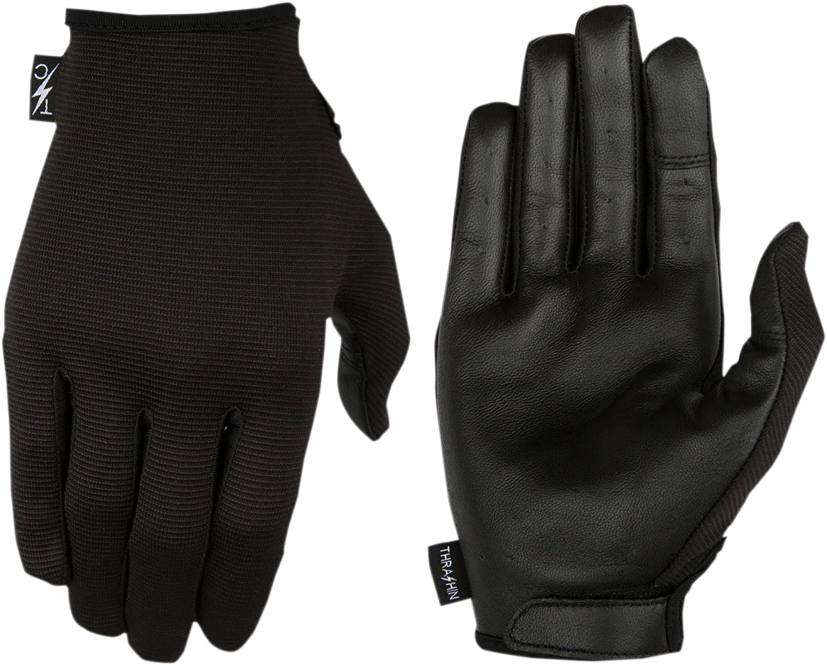 Smooth THRASHIN SUPPLY CO. Stealth Leather Palm Gloves – Black – 2XL SLG-01-012 Efficient
