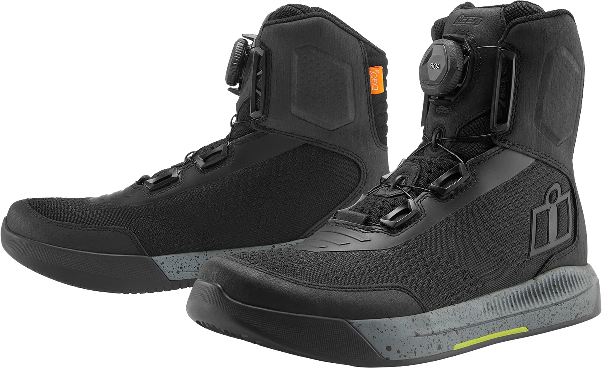 Excellent ICON Overlord Vented Boots – Black – US 10.5 EU 44.5 3403-1262 Certified