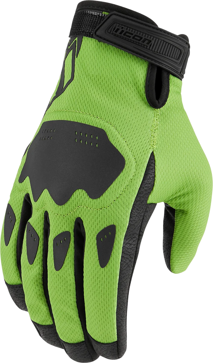 Modern ICON Hooligan CE Gloves – Green – XL 3301-4369 Secure