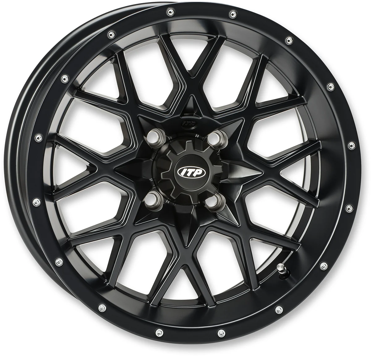 Traditional ITP Wheel – Hurricane – Front Rear – Black Machined – 18×6.5 – 4 137 – 4 2.5 10 mm 1822515546B Selected