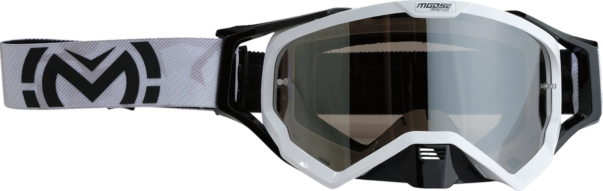 Modern MOOSE OFFROAD XCR Goggle – White Black – Smoke Lens 2601-3167 Enhanced