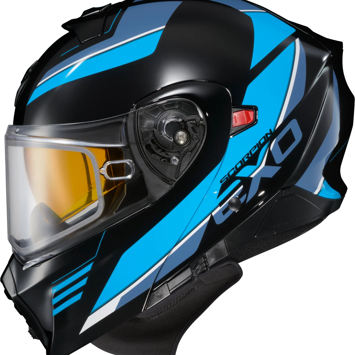 Next-Generation Scorpion – Exo Gt930 Cold Weather Helmet Modulus Blk Blu Lg Dual Pane Elite