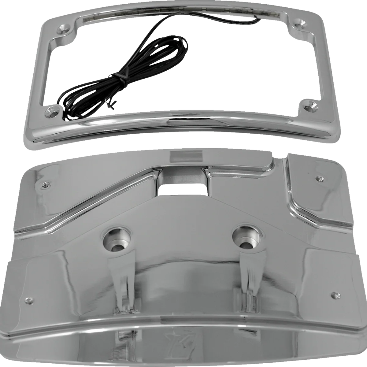 High-Performance KODLIN USA Mount Kit – License Plate – Cureved – Chrome KUS20103 Classic