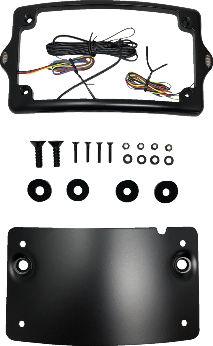 First-Class KODLIN USA License Plate Kit – Amber Red White – Black KUS20300 Fine Crafted