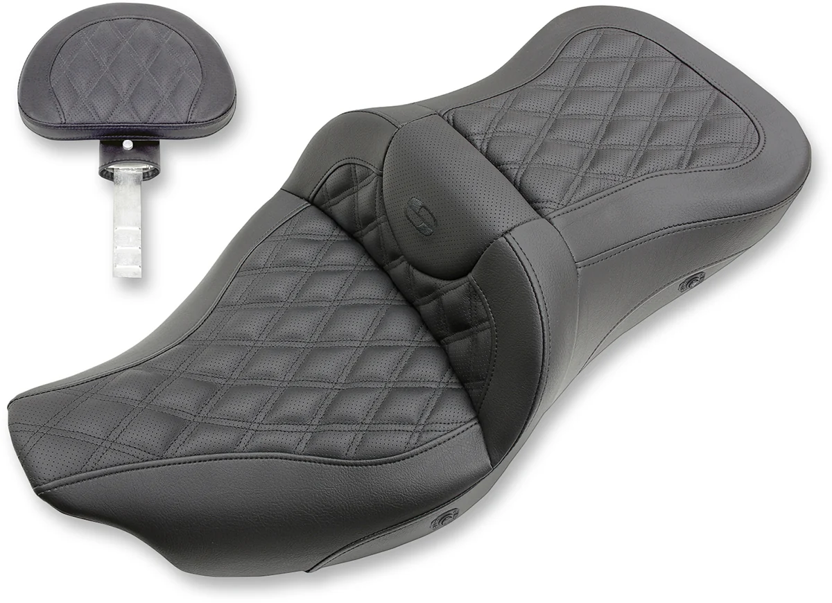 Reliable SADDLEMEN Extended Reach Roadsofa™ Seat – Lattice Stitched – Backrest – Heated – FL ’08-’24 808-07B-184BRHC Selected