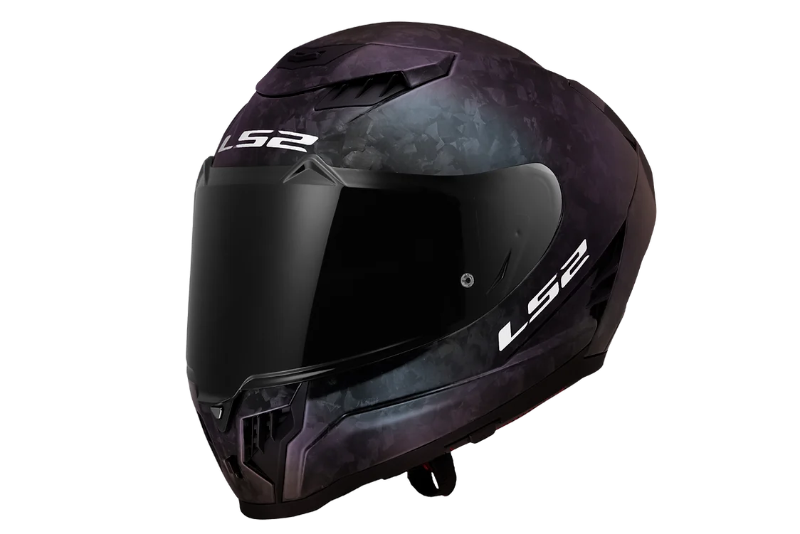 Breathable LS2 Dragon Forged Carbon Full Face Street Helmet – Chameleon Genuine