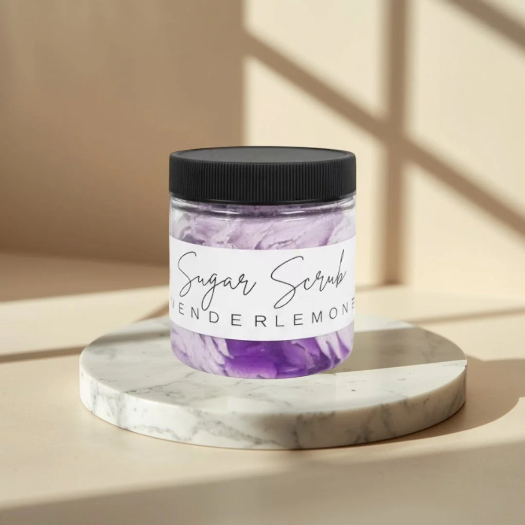 Flexible Exfoliante de azúcar de lavanda y limón Recyclable