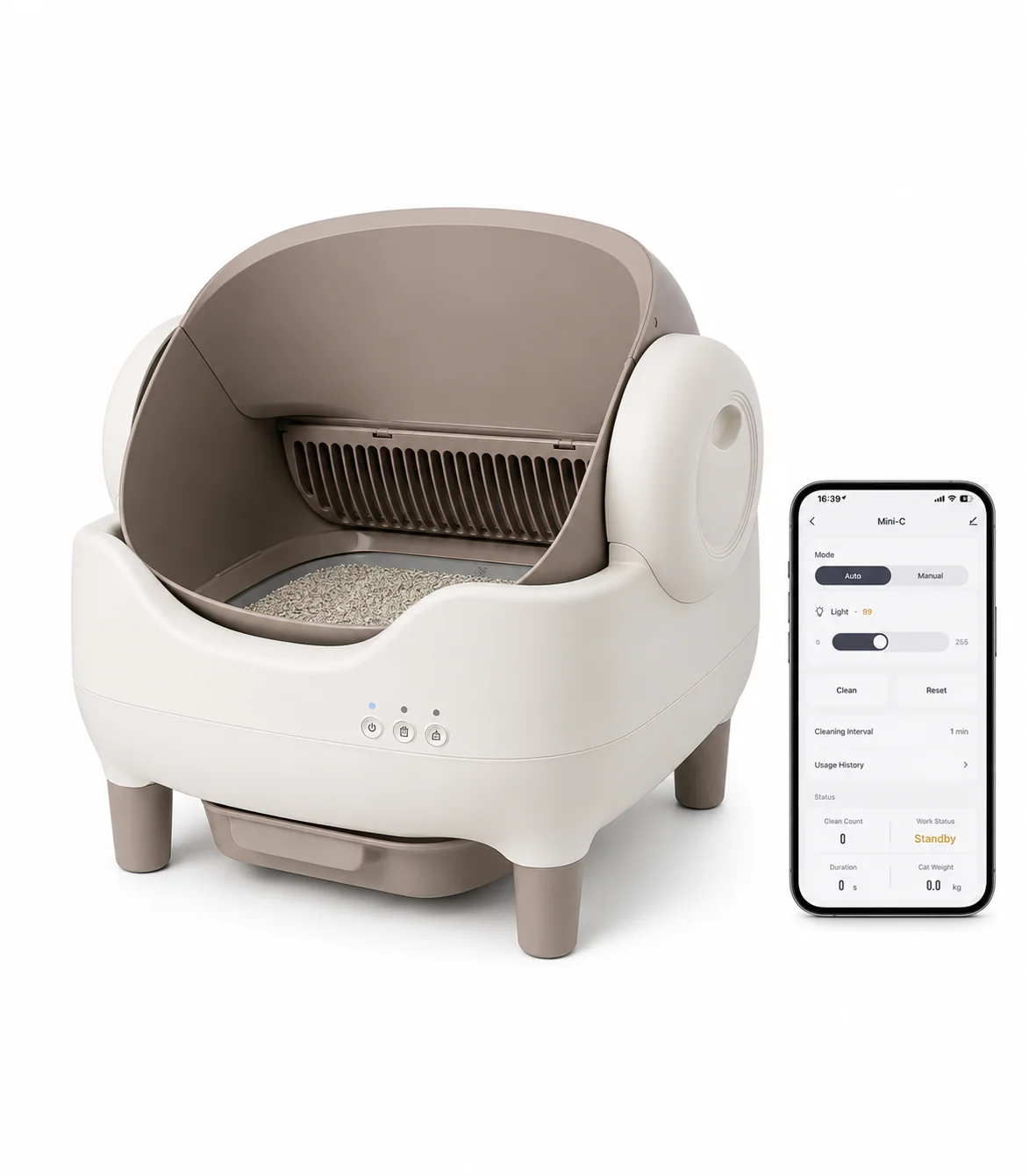 Verified Extra-Large Open-Top Automatic Self-Cleaning Cat Litter Box Fine