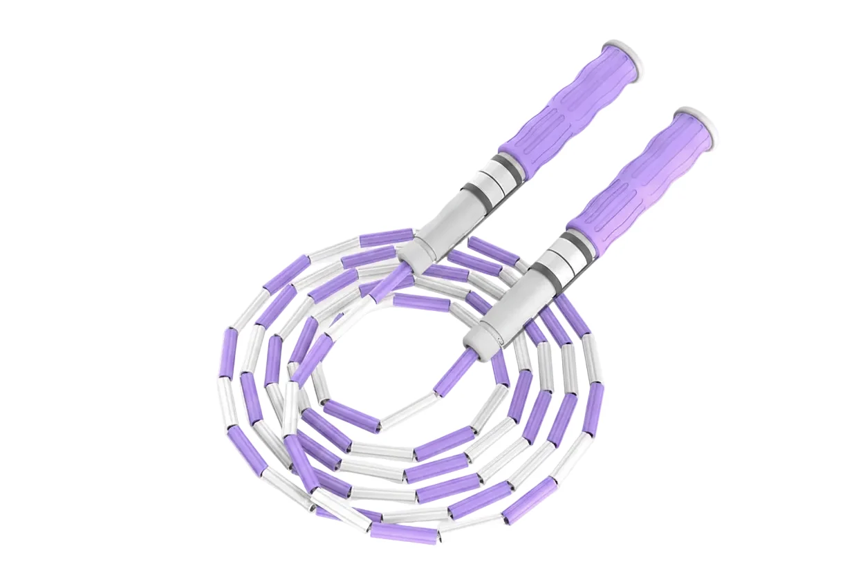 Reusable Segmented Jump Rope With Soft Bead Handles Tangle Design Adjustable School Sports Kids Home Fitness Training High-Quality