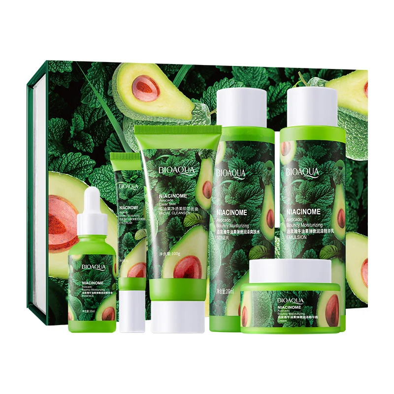 Safe Avocado Elastic Moisturizing Suit Hydrating Facial Skincare Set Fast