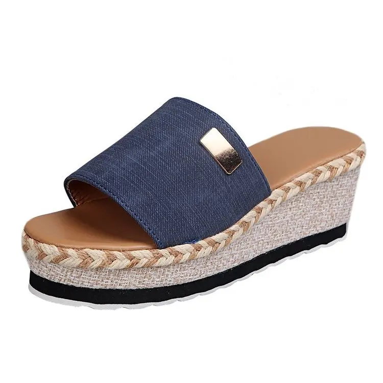 Fine Crafted Women’s Platform Wedge Sandals Casual Slip-On Mules Open Side Effective
