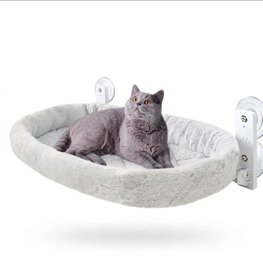 Durable Window Cat Hammock Breathable Plush Suction Cup Foldable Pet Bed Practical