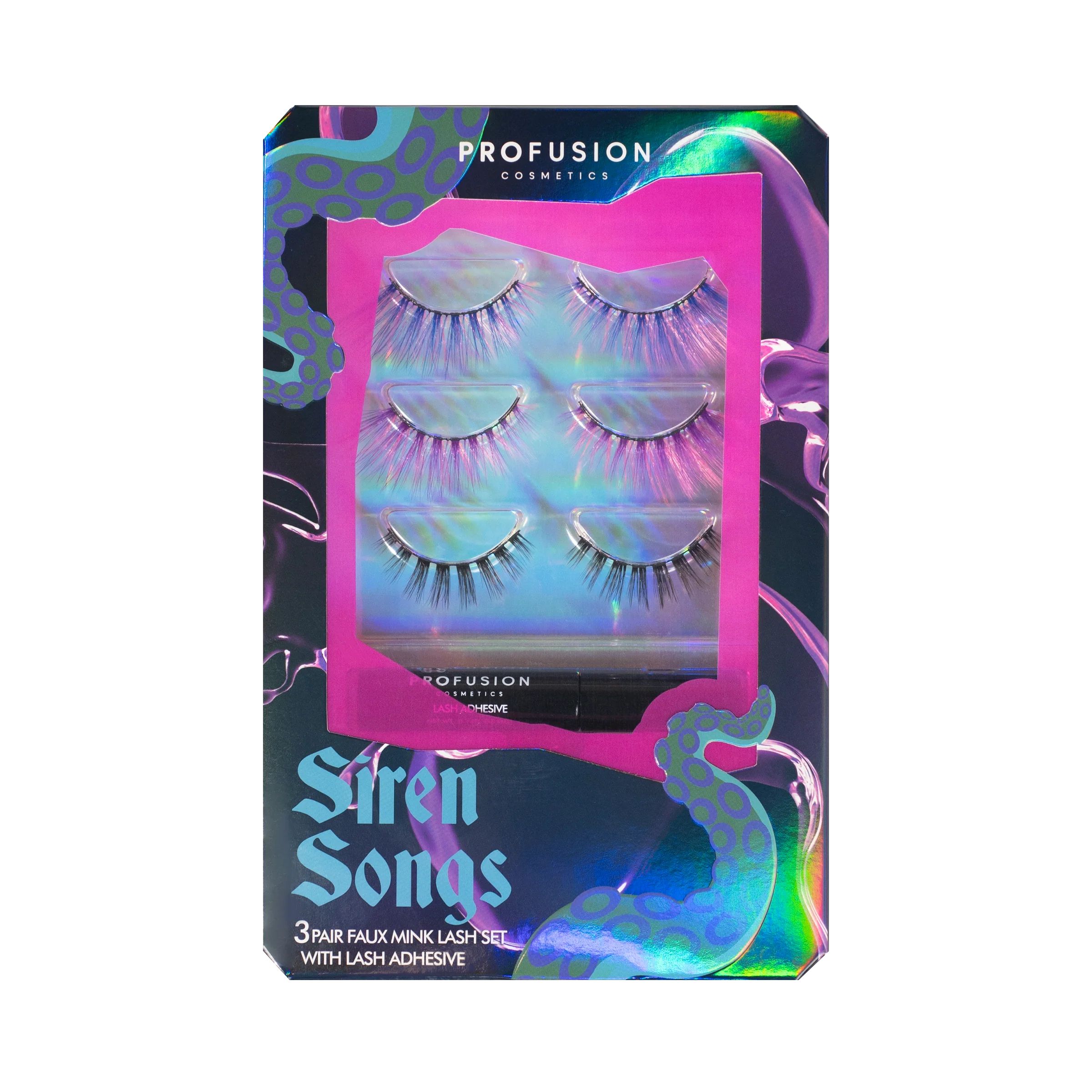 Reusable Sea Witch 3 Pair Faux Mink Lash Set Premium