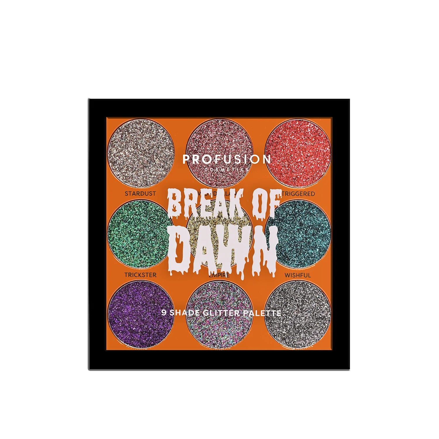 High-Grade Spookarama Break of Dawn 9-Shade Pressed Glitter Palette Exceptional