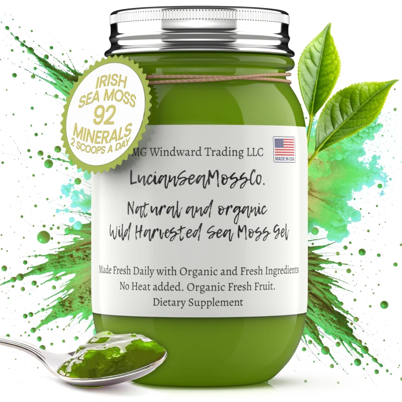 Minimalist Matcha Green Tea Infused Organic Sea Moss Gel Relaxed
