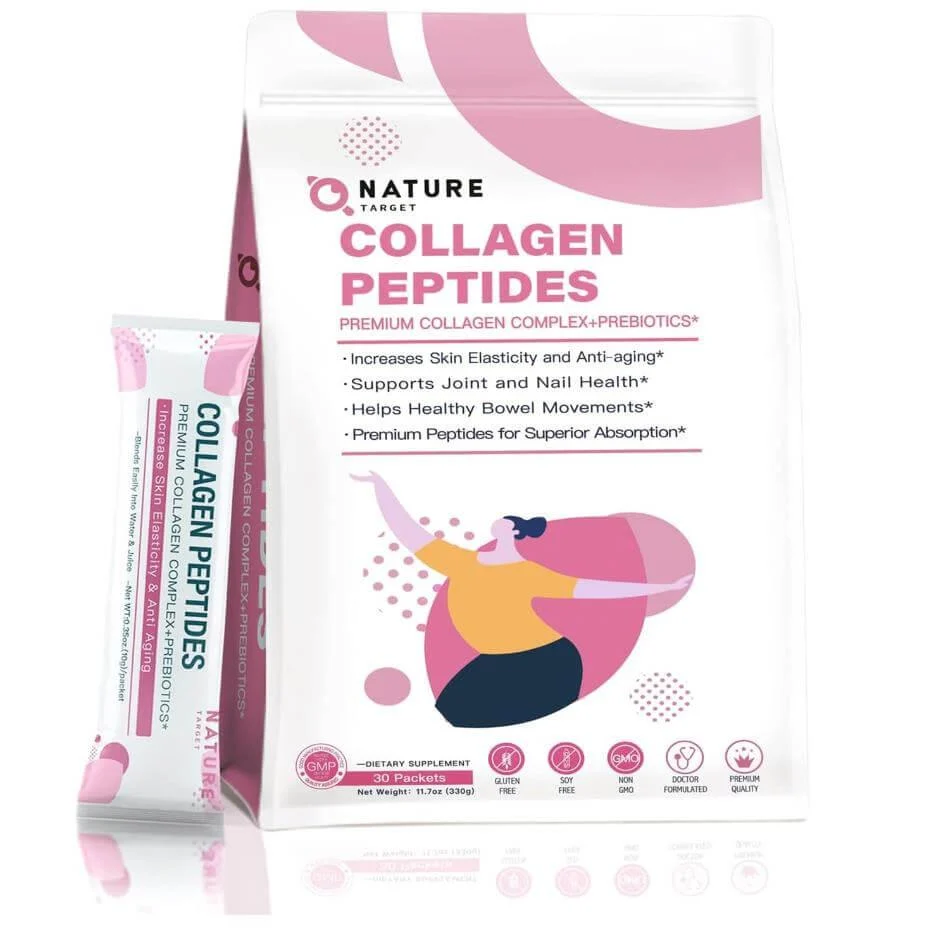 Comfortable Collagen Peptides with Elastin Biotin Prebiotic Blend Naturally Flavored 30 Servings User-Friendly