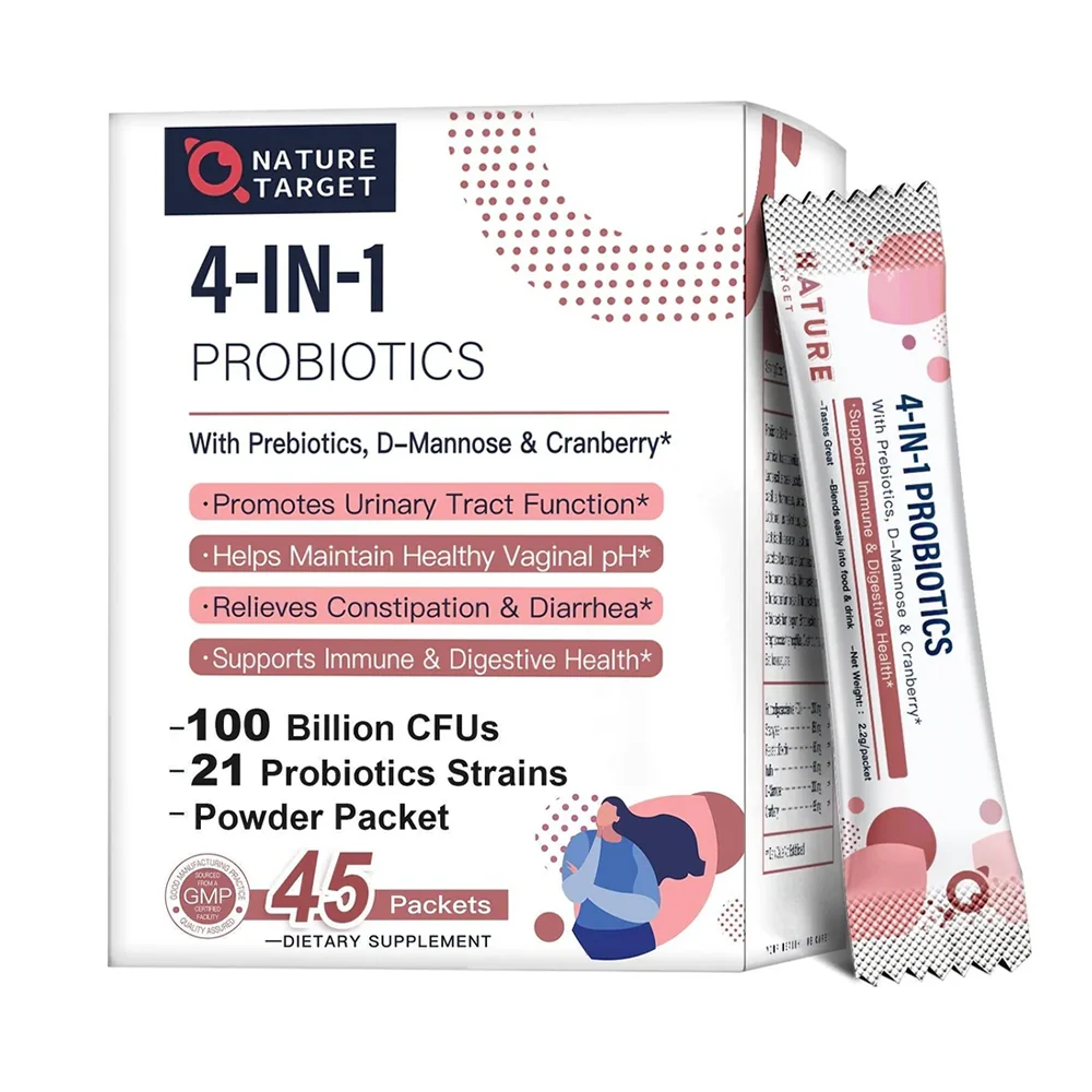 Crafted Women’s Probiotics 100 Billion CFUs 21 Strains Prebiotics D-Mannose Cranberry 45 Servings Trusted