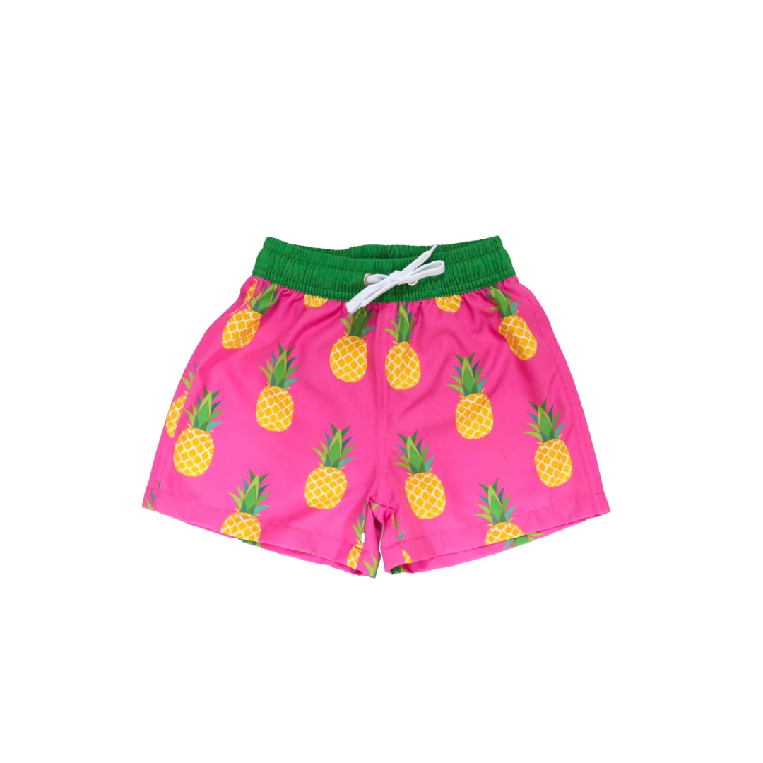 Convenient Golden Pineapple Youth Trunks Modern