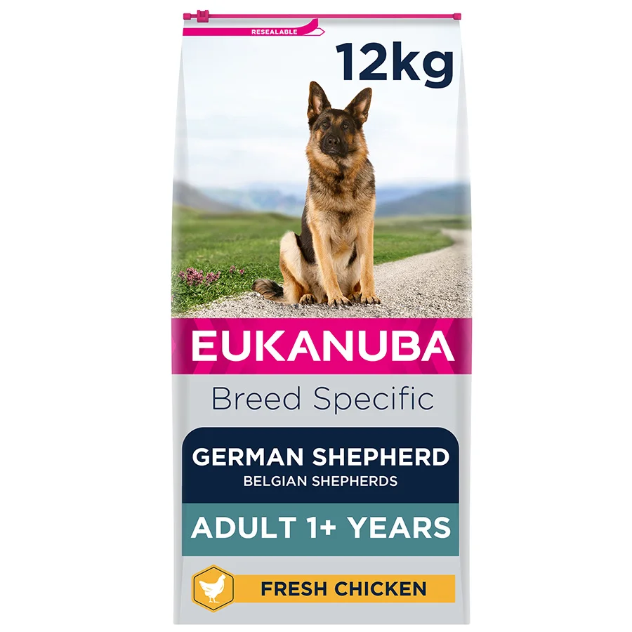 Safe Eukanuba German Shepherd Adult Dry Dog Food Chicken 12kg First-Class