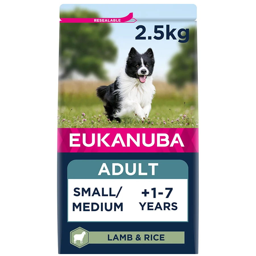 Artisan Eukanuba Small Medium Breed Adult Dry Dog Food Lamb， Rice Turmeric 2.5kg Crafted