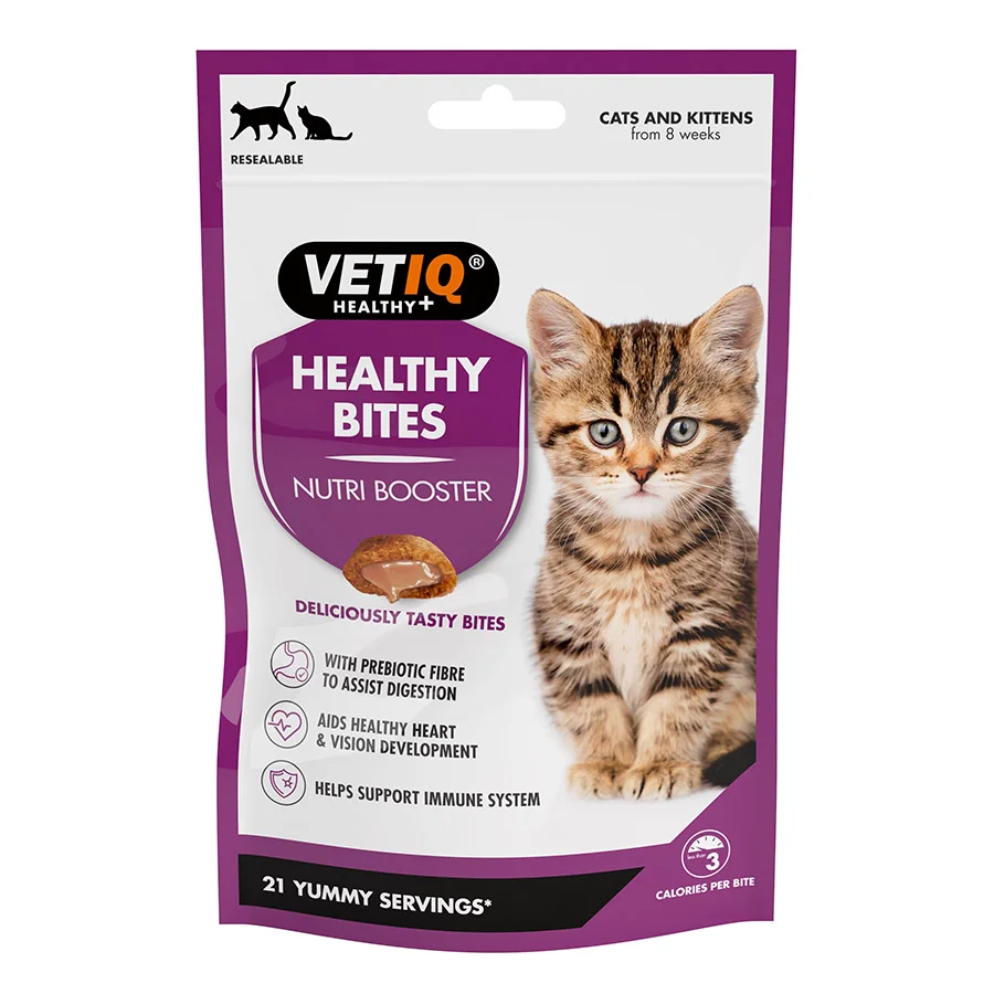 Optimized VetIQ Healthy Bites Nutribooster Kitten Treats 65g World-Class