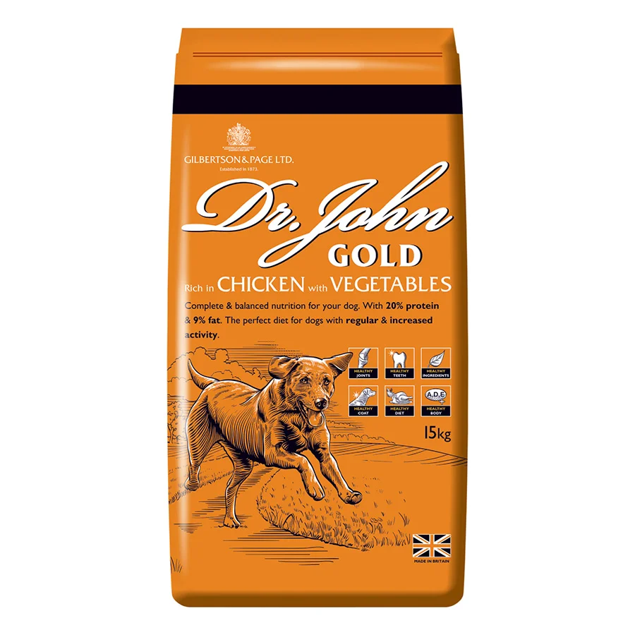 Elite Dr John Gold Working Adult Dry Dog Food 15kg Stylish