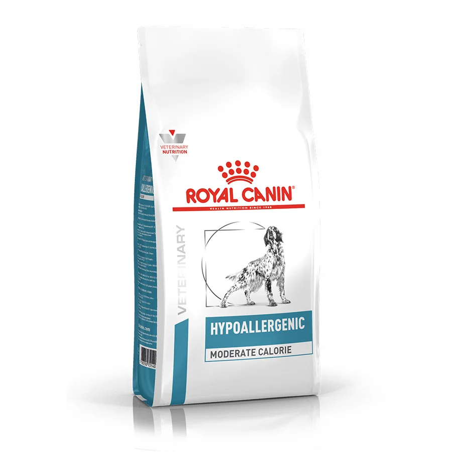 Specialty Royal Canin Veterinary Hypoallergenic Moderate Calorie Adult Dry Dog Food 14kg Trendy