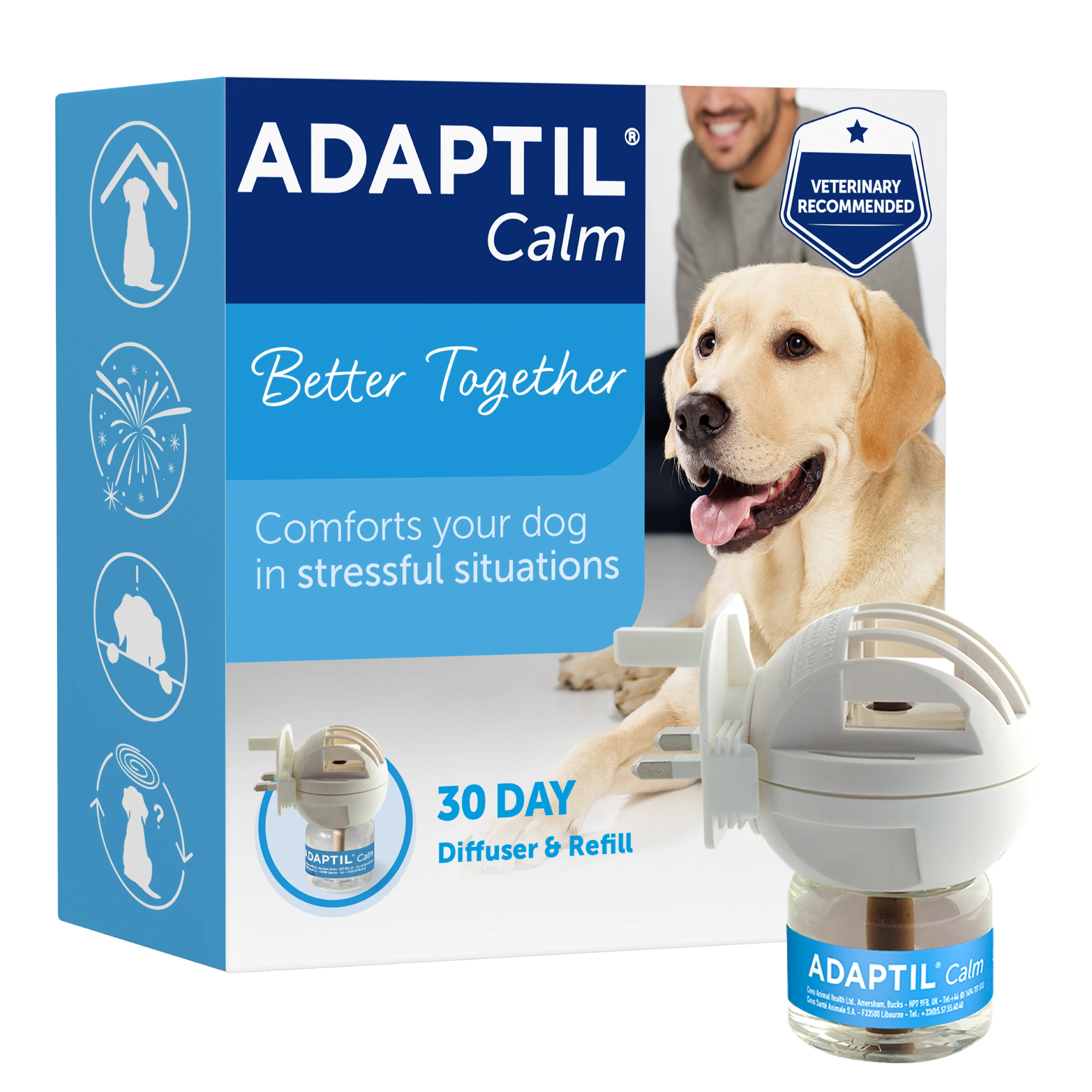 Flexible Adaptil Calm Home Diffuser Starter Kit for Dogs 48ml Comfortable