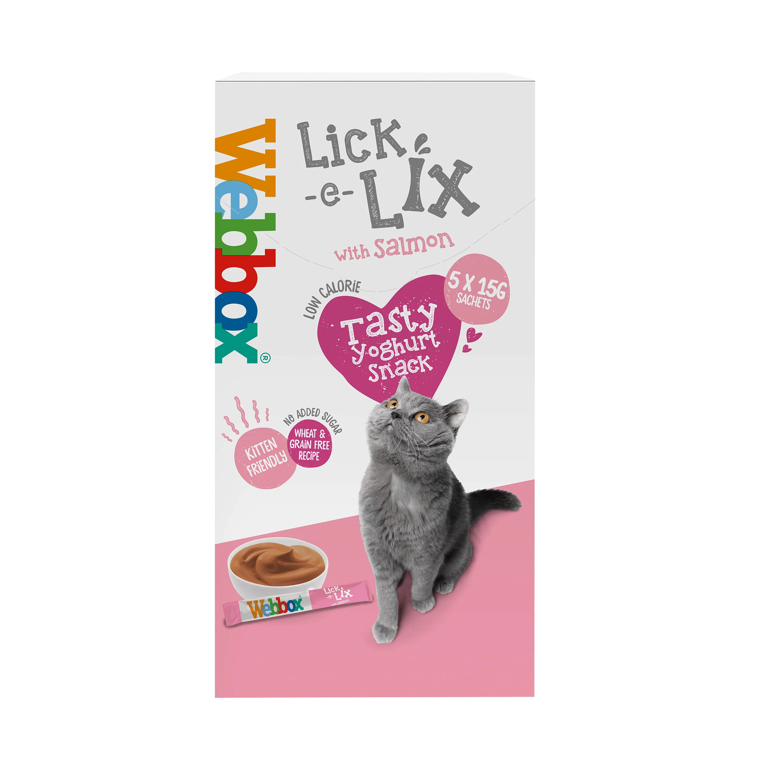 Quality Webbox Lick-e-Lix Cat Treat Salmon 5x15g Proven