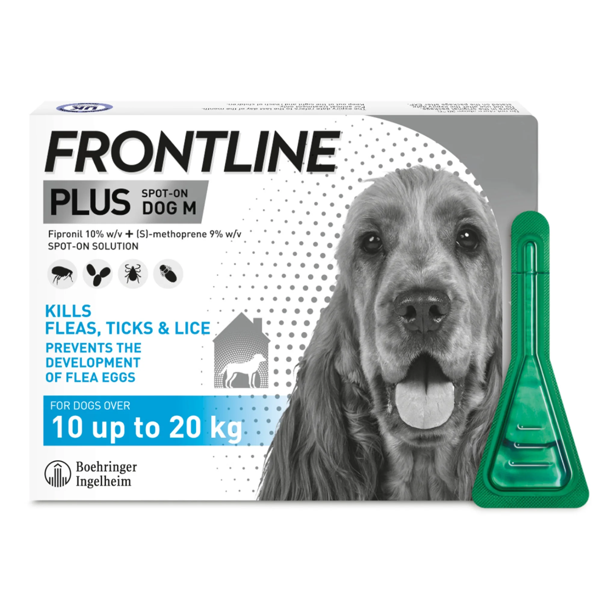 Fast Frontline Plus Spot On Flea And Tick Treatment Medium Dog 10.01-20Kg World-Class