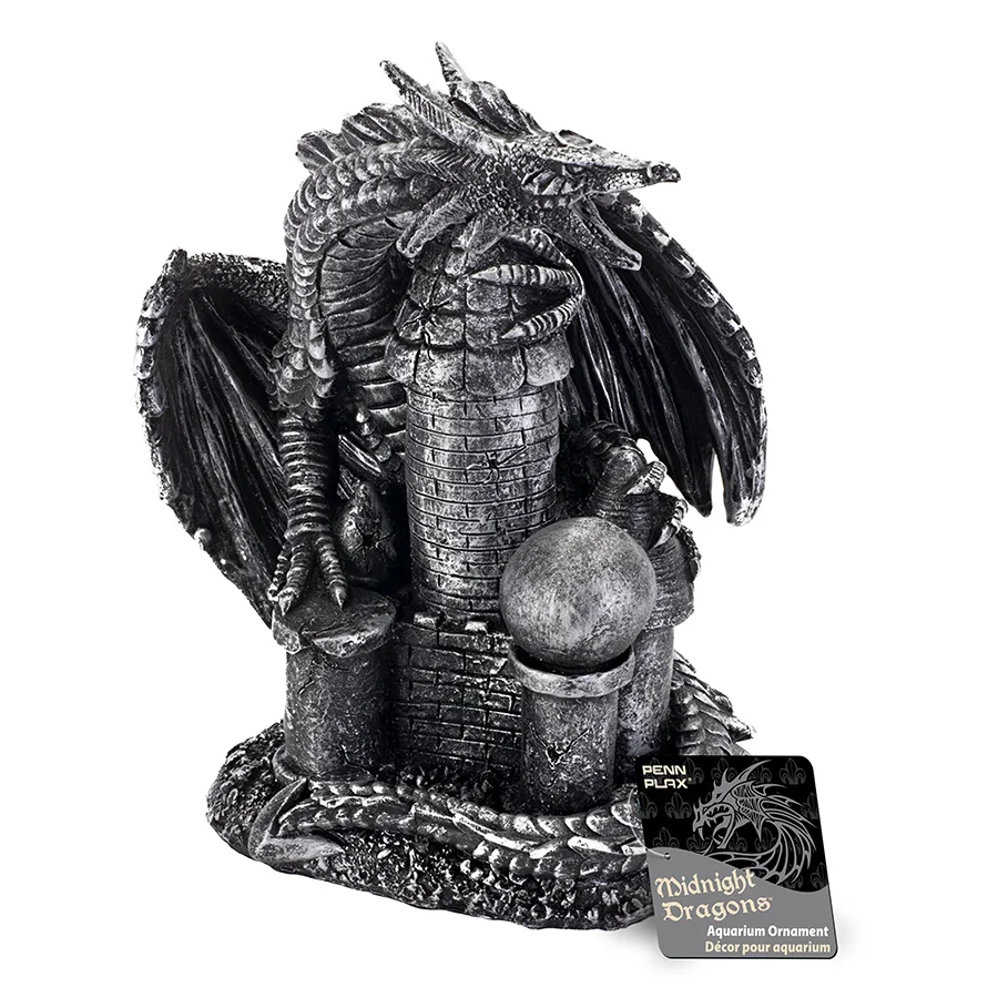 Stylish Penn Plax Dragon On Castle Grey Large Sophisticated