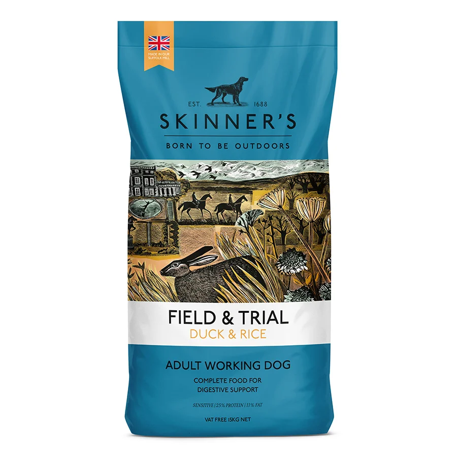 Convenient Skinner x27 s Field Trial Working Adult Dry Dog Food Duck Rice 15kg Soft