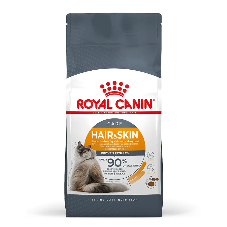 Certified Royal Canin Feline Hair Skin Dry Adult Cat Food 400g Fine Crafted