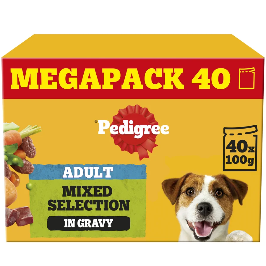 Prestigious Pedigree Adult Wet Dog Food Mixed In Gravy 40x100g Clean