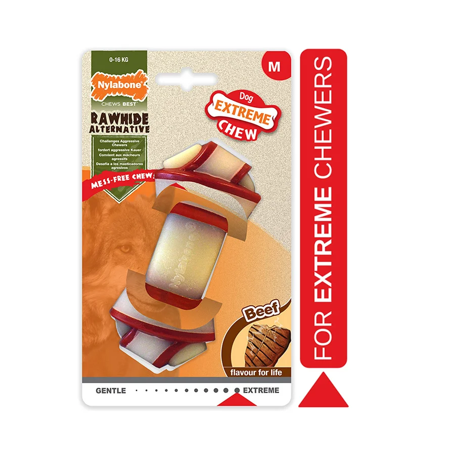 Smart Nylabone Dura Chew Knot Bone Dog Toy Medium Efficient