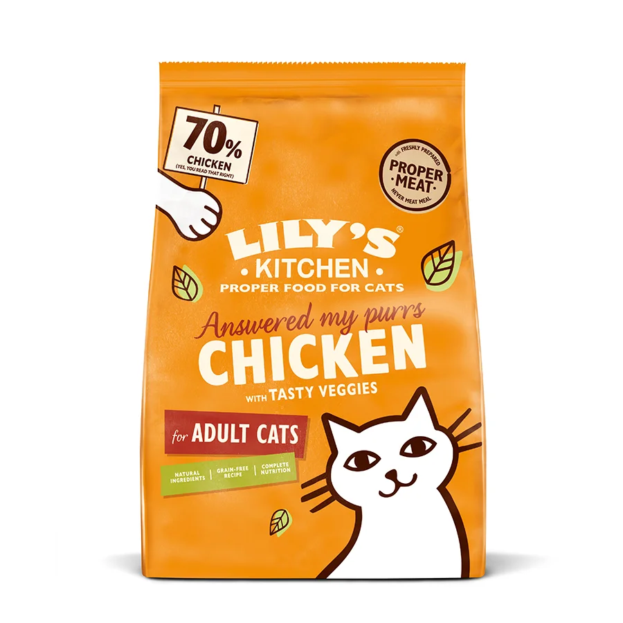 Authentic Lily x27 s Kitchen Casserole Complete Adult Cat Dry Food Chicken 2kg Certified