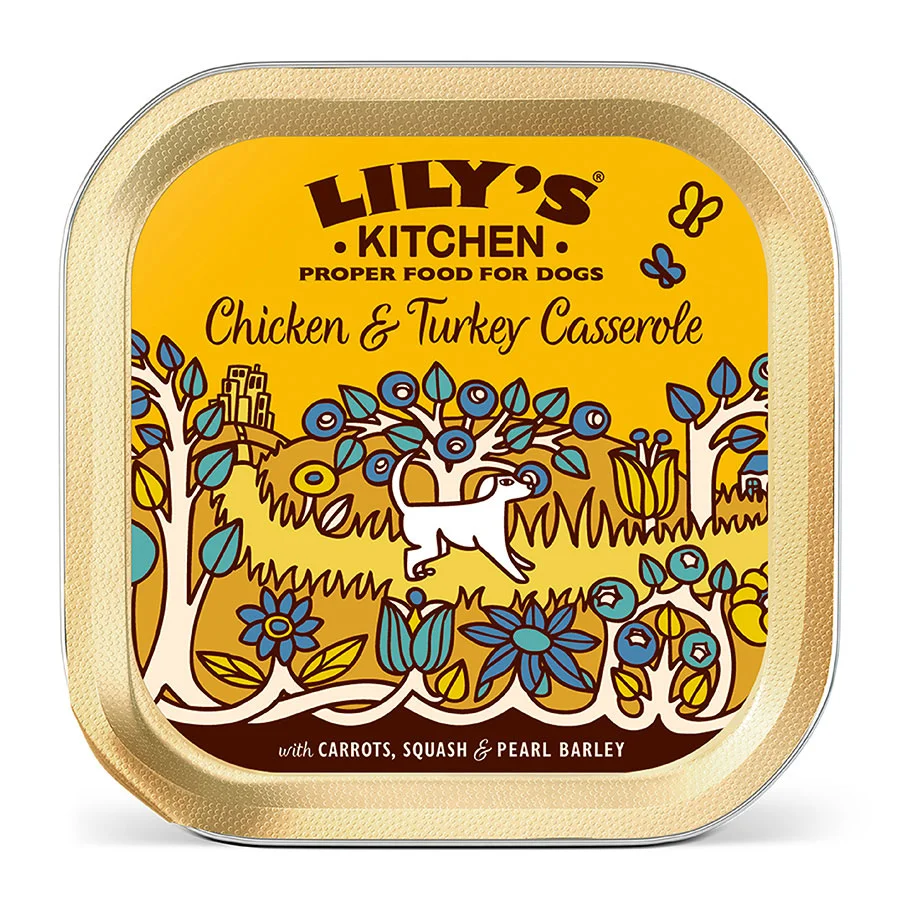 Contemporary Lily x27 s Kitchen Casserole Adult Wet Dog Food Chicken Turkey 150g Official