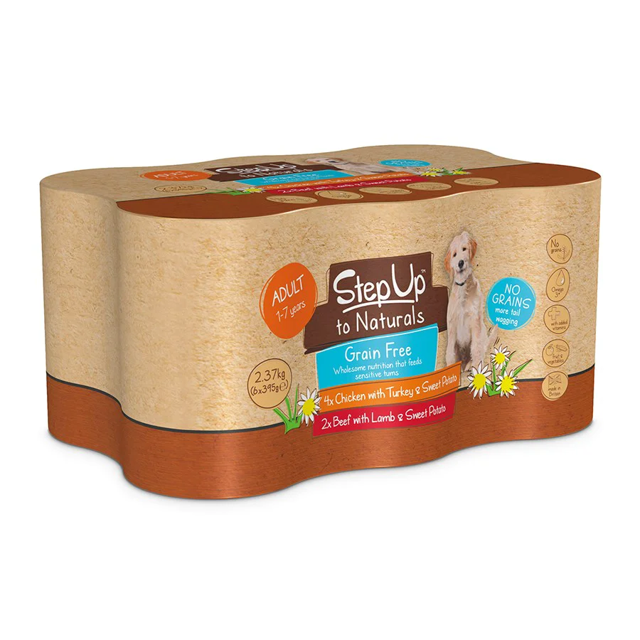 Outstanding Step Up Naturals Grain Wet Adult Dog Food 6x395g Minimalist