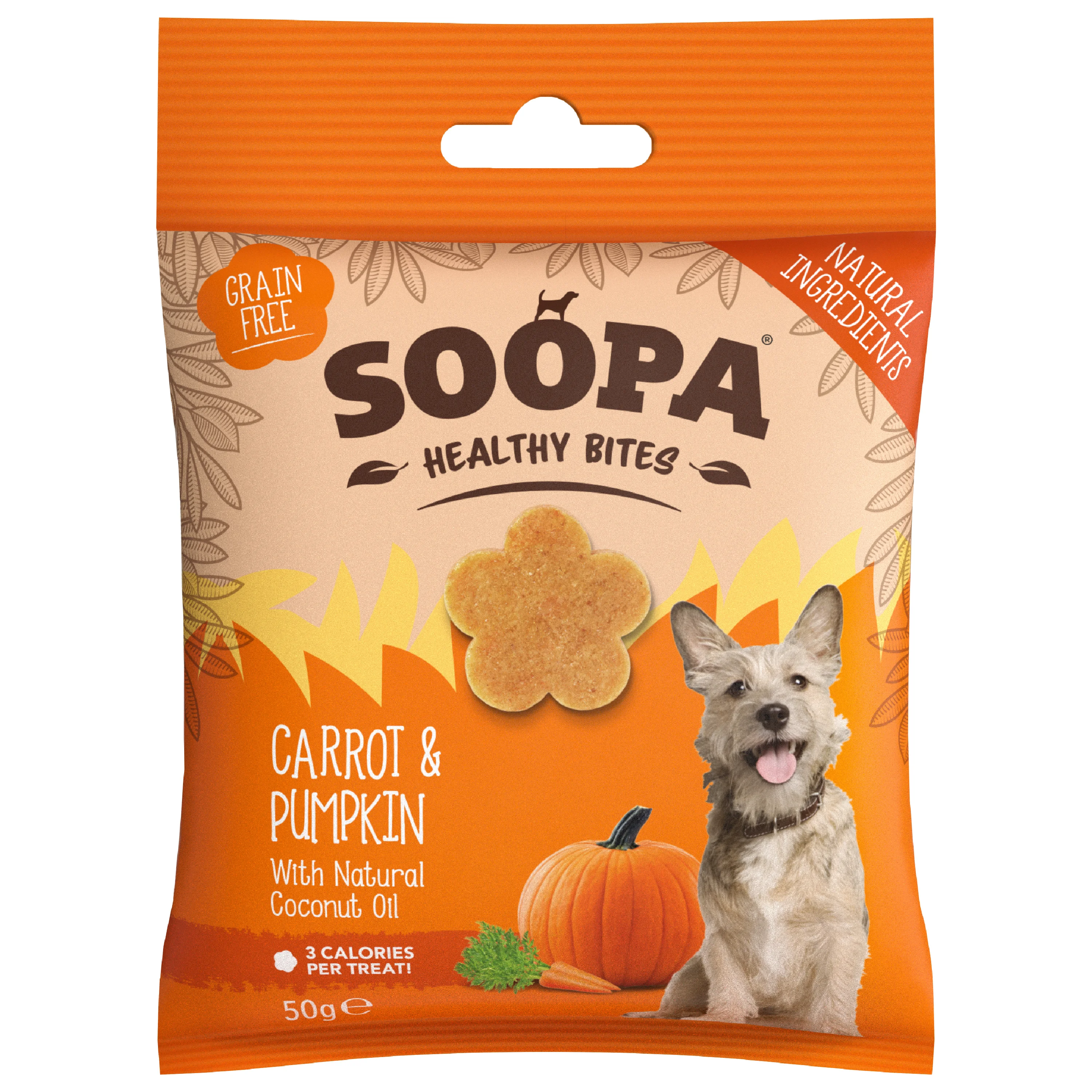 User-Friendly Soopa Healthy Bites Dog Treat Carrot Pumpkin 50g High-Grade