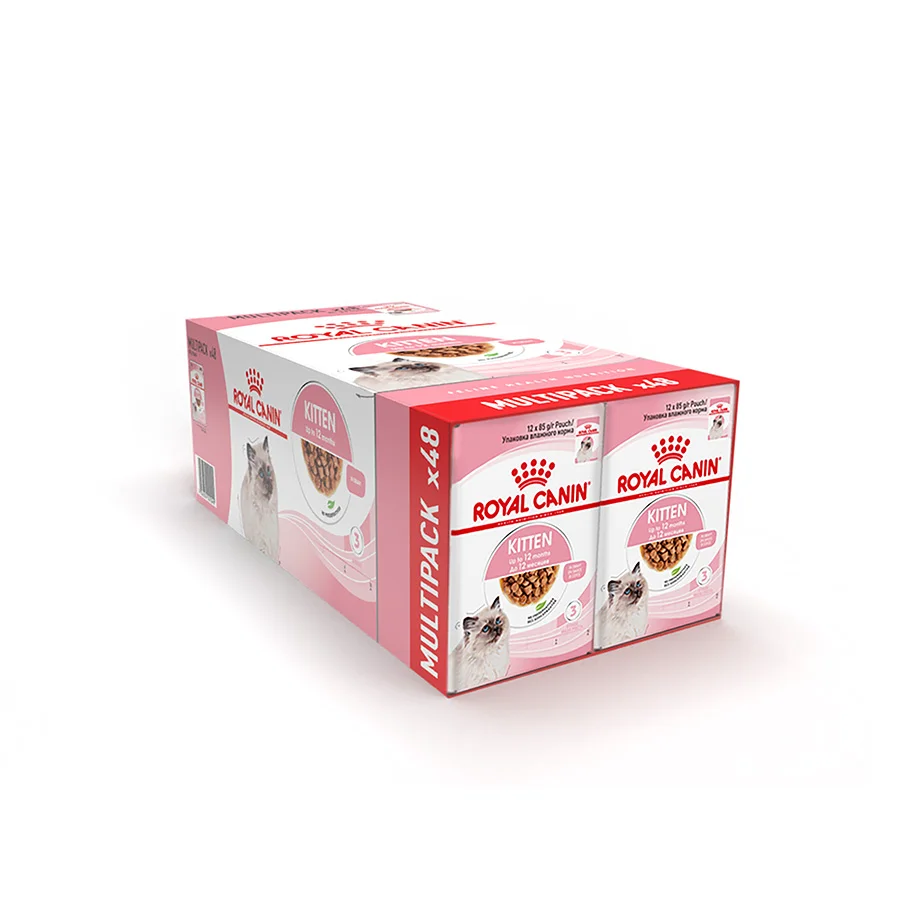 High-Grade Royal Canin Feline Kitten Wet Cat Food Gravy 48x85g Organic