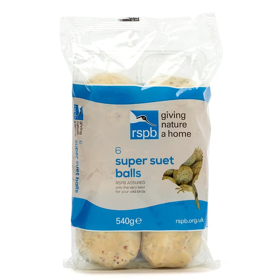 Flexible RSPB Super Suet Balls Wild Bird Food 6x90g Verified