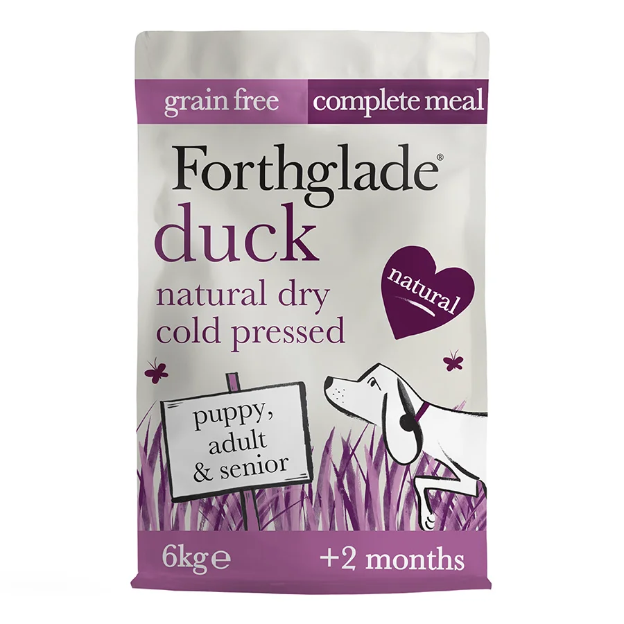 High-Grade Forthglade Grain Complete Dry Dog Food Duck 6kg Breathable