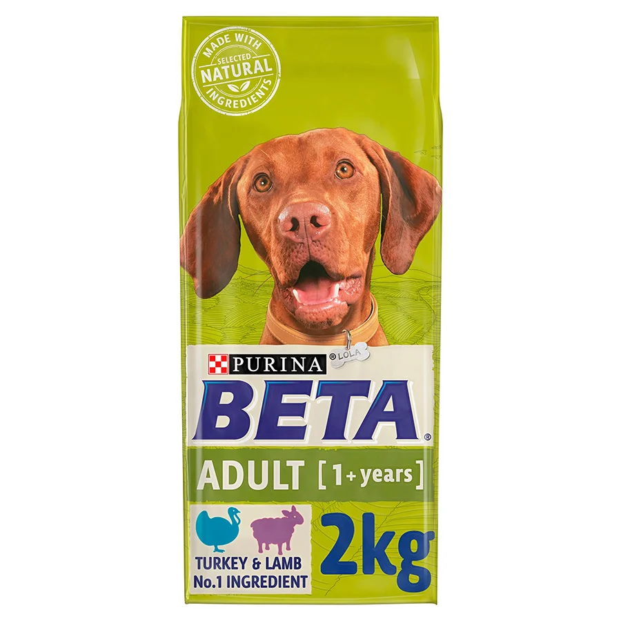 User-Friendly Beta Dry Adult Dog Food Turkey Lamb 2kg Modern