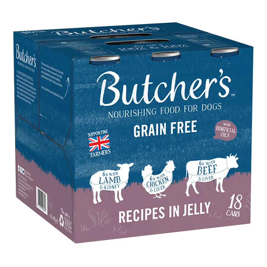 Durable Butcher x27 s Grain Adult Wet Dog Food In Jelly 18x400g Proven
