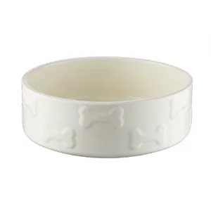 Durable Mason Cash Signature Bone Dog Bowl Cream 20cm Superior